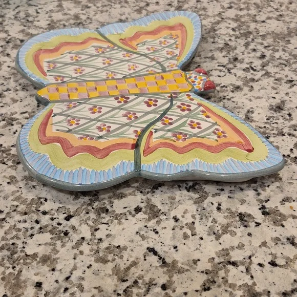 Retired Mackenzie-Childs Butterfly Trivet - Picture 4 of 12